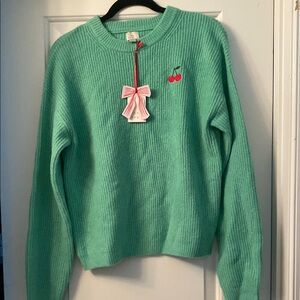 a new day Green Crew Neck Sweater Soft Knit Casual